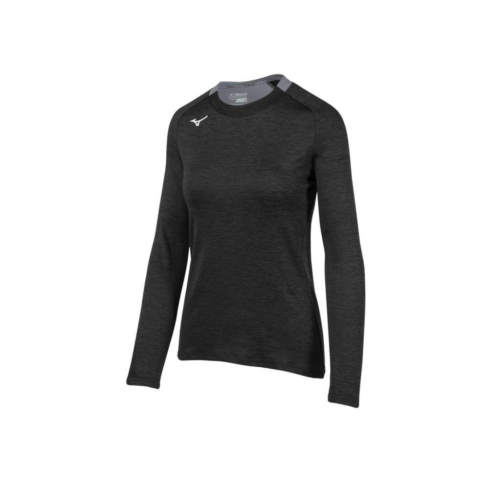 Mizuno Women's Alpha Long Sleeve Tops Black (530039-AEX)